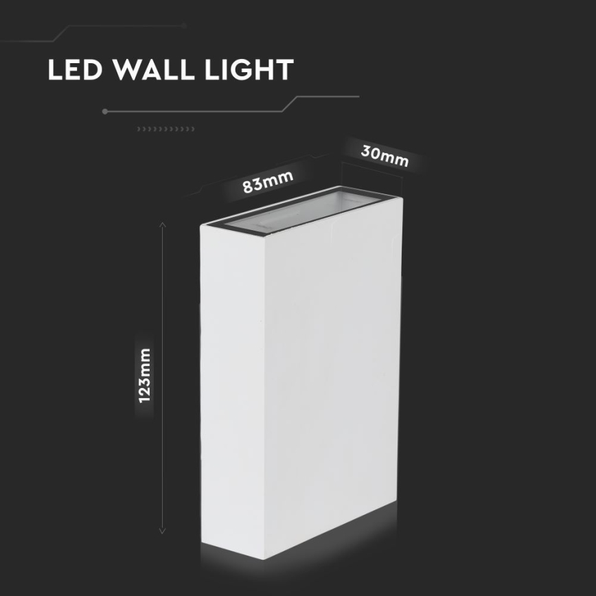 Applique a LED da esterno LED/4W/230V 6400K IP65 bianco