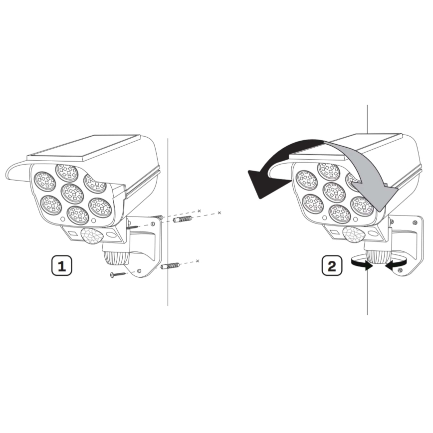 Applique LED solare con sensore KAMERA LED/1W/3,7V IP44 + telecomando