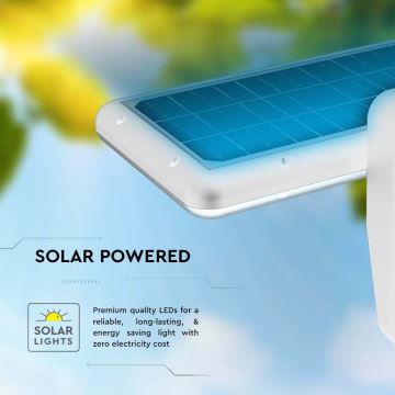 Applique a LED solare con sensore LED/15W/3,2V 4000K/6000K IP65 bianco