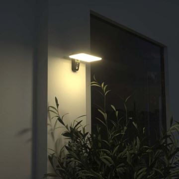 Applique a LED solare con sensore LED/15W/3,2V 4000K/6000K IP65 nero