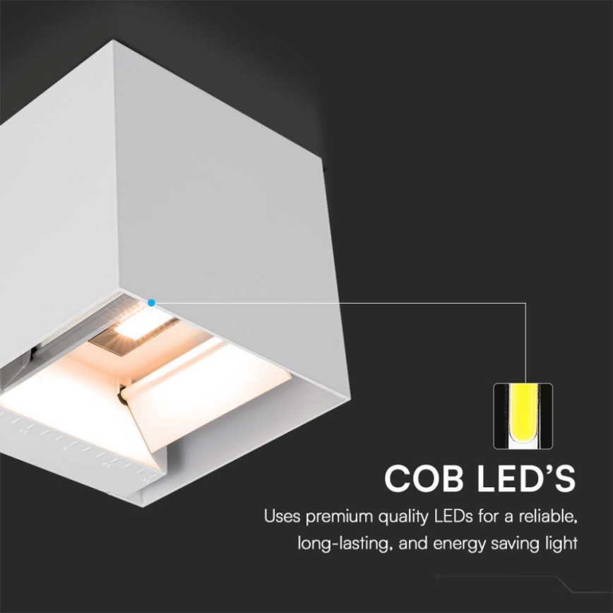 Applique a LED solare con sensore LED/3W/3,7V IP65 4000K bianco