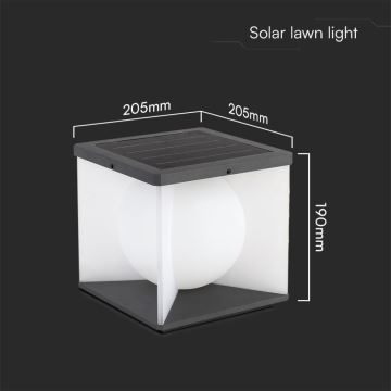 LED Dimmerabile solare Applique LED/3W/3,7V IP65 3000K + telecomando