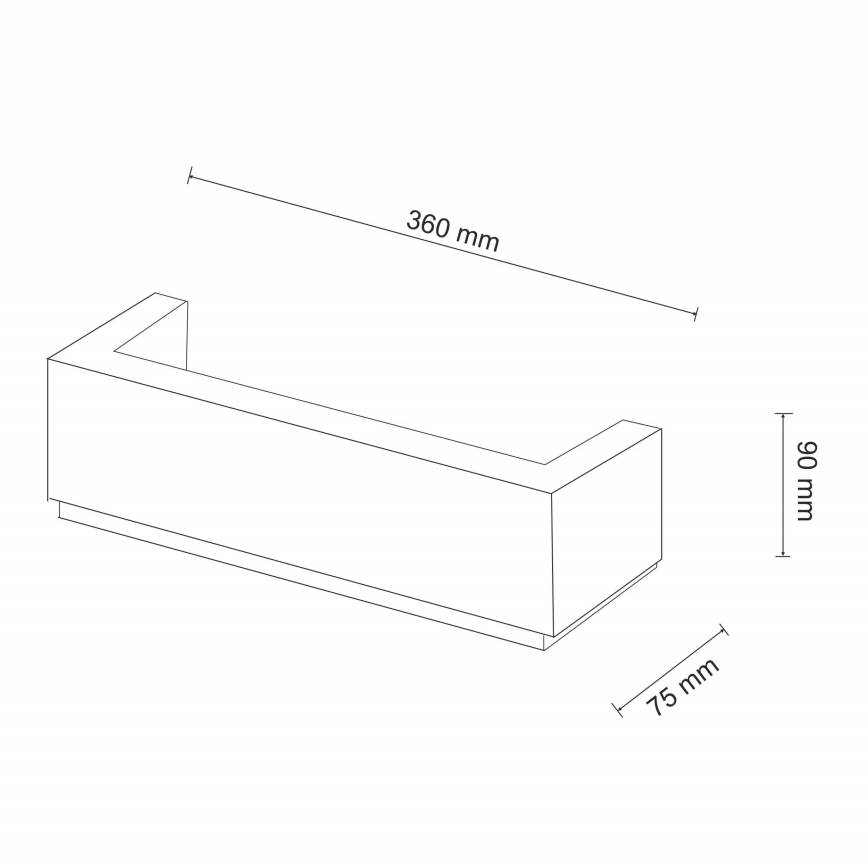 Applique BRICK 2xE14/12W/230V gesso/bianco