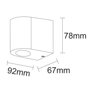 Applique da esterno BOSTON 1xGU10/10W/230V IP44 bianco