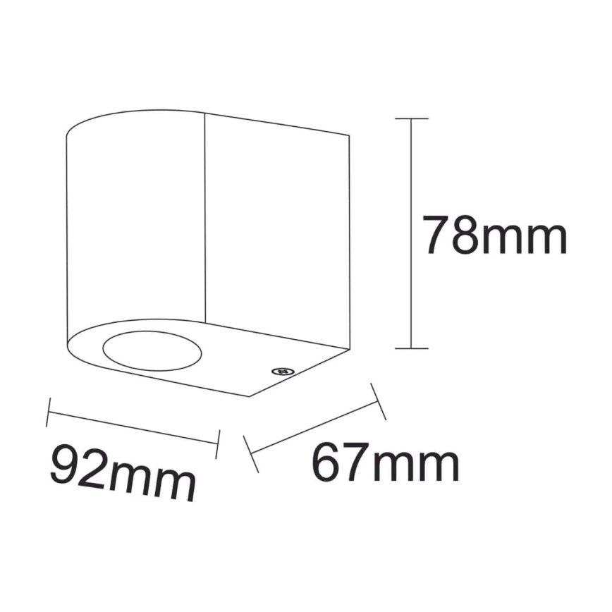 Applique da esterno BOSTON 1xGU10/10W/230V IP44 nero