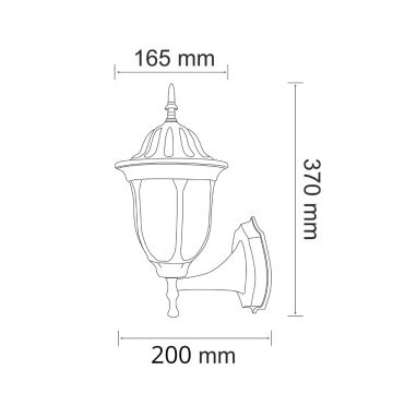 Applique da esterno FLORENCJA 1xE27/20W/230V IP43