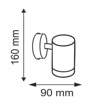 Applique da esterno OLIMP 2 1xGU10/8W/230V IP44 nero