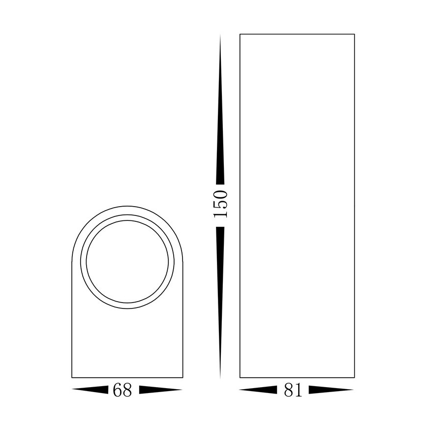 Applique da esterno OVALIS 2xGU10/60W/230V IP44 nera