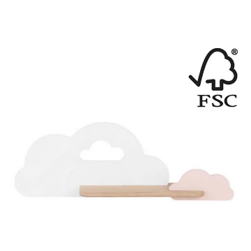 Applique LED per bambini con mensola CLOUD LED/5W/230V bianco/rosa