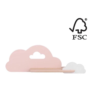 Applique LED per bambini con mensola CLOUD LED/5W/230V rosa/bianco