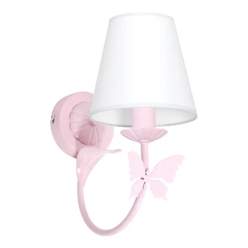 Applique per bambini FARFALLINA 1xE14/60W rosa