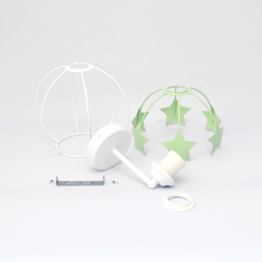 Applique per bambini STARS 1xE27/15W/230V verde/bianco