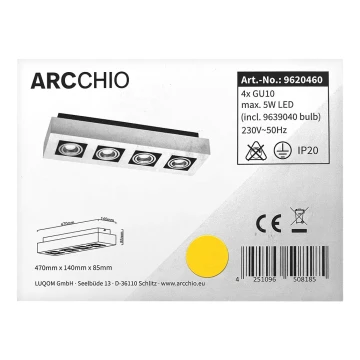 Arcchio - LED Faretto VINCE 4xGU10/10W/230V