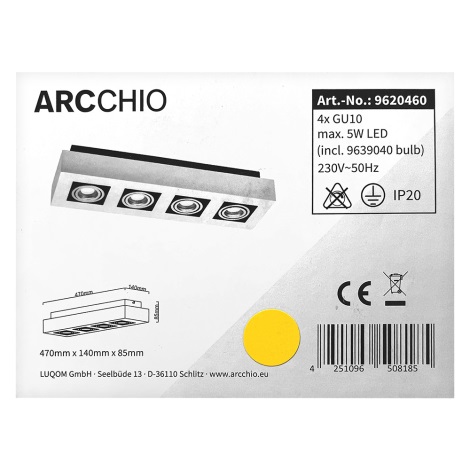 Arcchio - LED Faretto VINCE 4xGU10/10W/230V