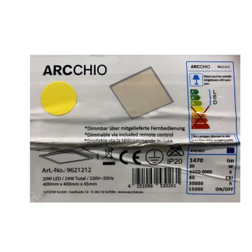 Arcchio - Plafoniera LED dimmerabile PHILIA LED/20W/230V 3000-6000K + telecomando