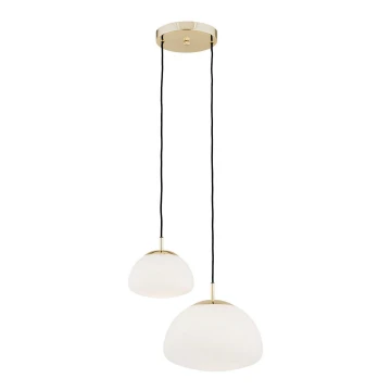 Argon 0902 - Lampadario a sospensione con filo TRINI 2xE27/15W/230V oro