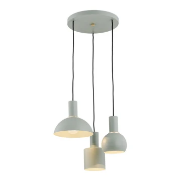 Argon 1470 - Lampadario a sospensione con filo SINES 3xE27/15W/230V verde