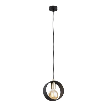 Argon 4067 - Lampadario su corda AMADORA 1xE27/15W/230V nero