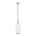 Argon 4356 - Lampadario a sospensione con filo SAGUNTO 1xE27/15W/230V diametro 14 cm ottone