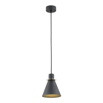 Argon 4687 - Lampadario su filo BEVERLY 1xE27/15W/230V nero/oro