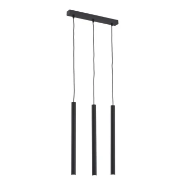 Argon 6179 - Lampadario a sospensione con filo ETNA 3xG9/6W/230V nero