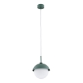 Argon 8297 - Lampadario a sospensione con filo CAPPELLO 1xE27/15W/230V verde