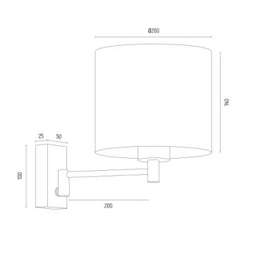 Argon 8370 - Applique DOLCE 1xE27/15W/230V