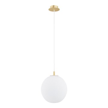 Argon 8507 - Lampadario a sospensione con filo PALOMA 1xE27/15W/230V diametro 25 cm oro/bianco