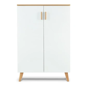 Armadietto FRISK 117x80 cm bianco/quercia