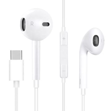 Auricolari con microfono USB-C bianco