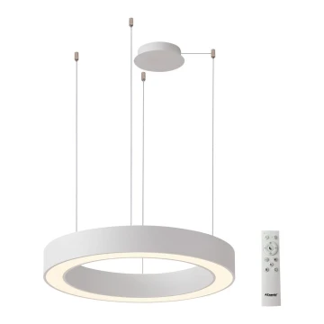 Azzardo AZ5049 - Lampadario a sospensione con filo LED dimmerabile MARCO LED/80W/230V bianco + telecomando