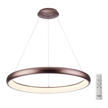 Azzardo AZ5062 - Lampadario a sospensione con filo LED dimmerabile ANTONIO LED/50W/230V marrone + telecomando