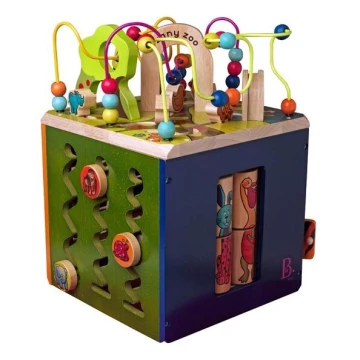 B-Toys - Cubo interattivo Zoo gomma fig