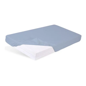 BABYMATEX - Lenzuolo protettivo con fascia elastica BAMBOO 60x120 cm blu