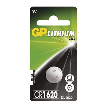 Batteria a bottone al litio CR1620 GP LITHIUM 3V/75 mAh