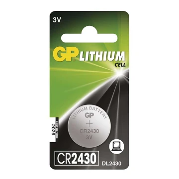 Batteria a bottone al litio CR2430 GP LITHIUM 3V/300 mAh