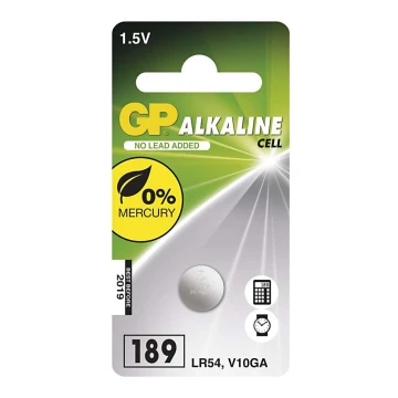 Batteria a bottone alcalina LR54 GP ALKALINE 1,5V/44 mAh