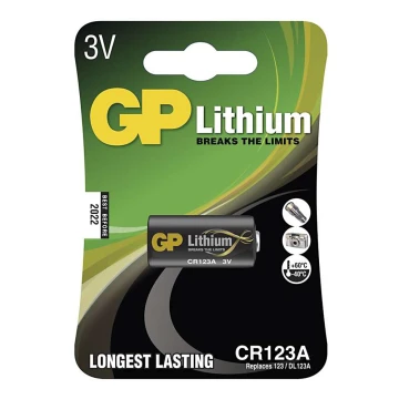 Batteria al litio CR123A GP LITHIUM 3V/1400 mAh