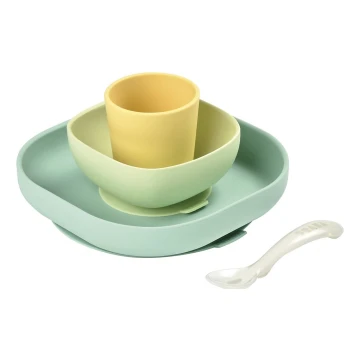 Beaba - Set da pranzo per bambini Giallo 4 pz