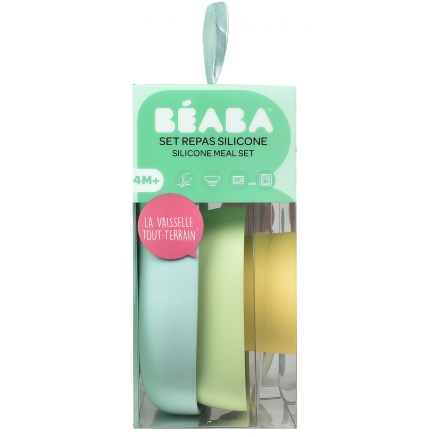 Beaba - Set da pranzo per bambini Giallo 4 pz