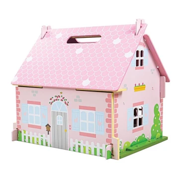 Bigjigs Toys - Casa delle bambole in legno portatile