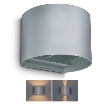 Brilagi - Applique a LED da esterno RONDO LED/6W/230V grigio IP54