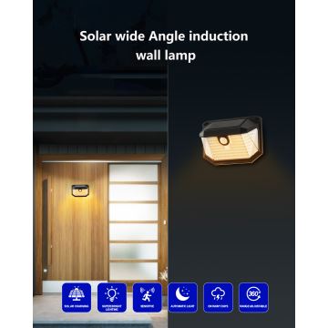 Brilagi - Applique a LED solare con sensore WALLIE LED/4W/5,5V 3000K IP65