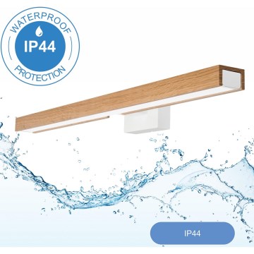 Brilagi - Illuminazione a LED per specchi da bagno WOODY MIRROR LED/12W/230V IP44 quercia/bianco