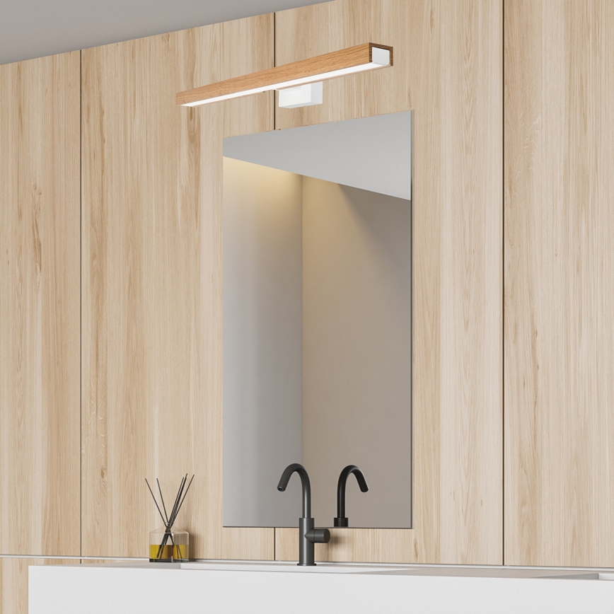 Brilagi - Illuminazione a LED per specchi da bagno WOODY MIRROR LED/12W/230V IP44 quercia/bianco