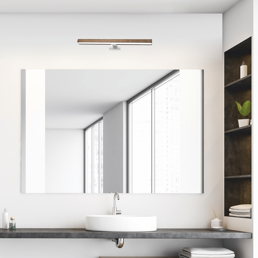 Brilagi - Illuminazione a LED per specchi da bagno WOODY MIRROR LED/12W/230V IP44 quercia/bianco