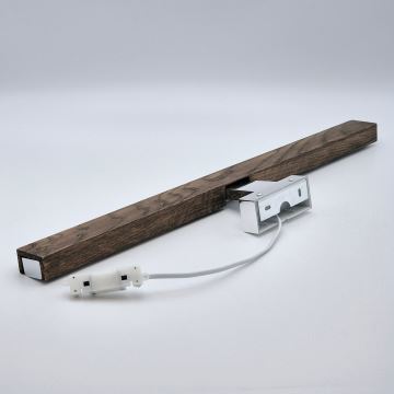 Brilagi - Illuminazione a LED per specchi da bagno WOODY MIRROR LED/12W/230V IP44 quercia/cromo