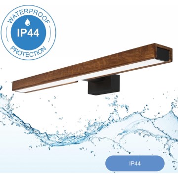 Brilagi - Illuminazione a LED per specchi da bagno WOODY MIRROR LED/12W/230V IP44 quercia/nero