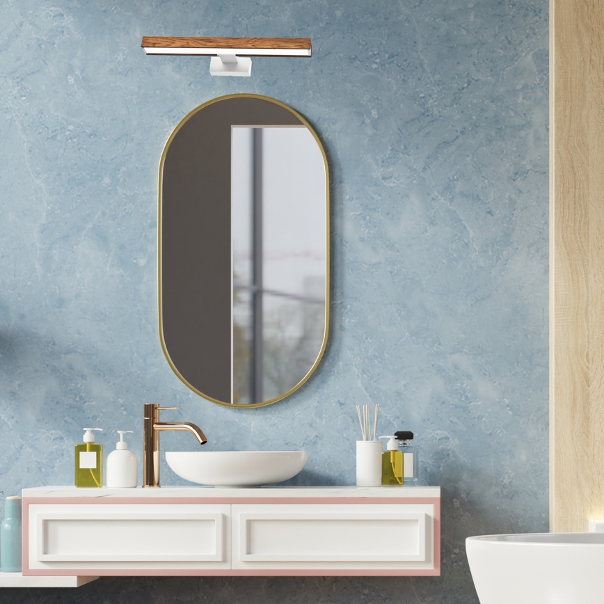 Brilagi - Illuminazione a LED per specchi da bagno WOODY MIRROR LED/8W/230V IP44 quercia/bianco