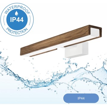 Brilagi - Illuminazione a LED per specchi da bagno WOODY MIRROR LED/8W/230V IP44 quercia/bianco